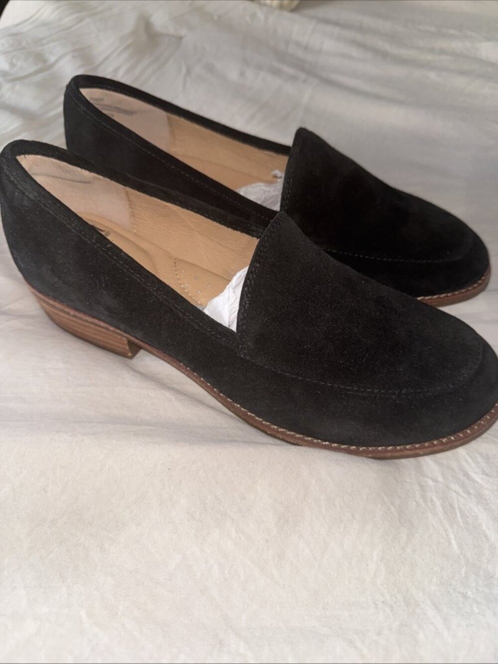 Sofft Black Suede Loafers Womens Size 9M Slip On Comfort Flat Shoes
